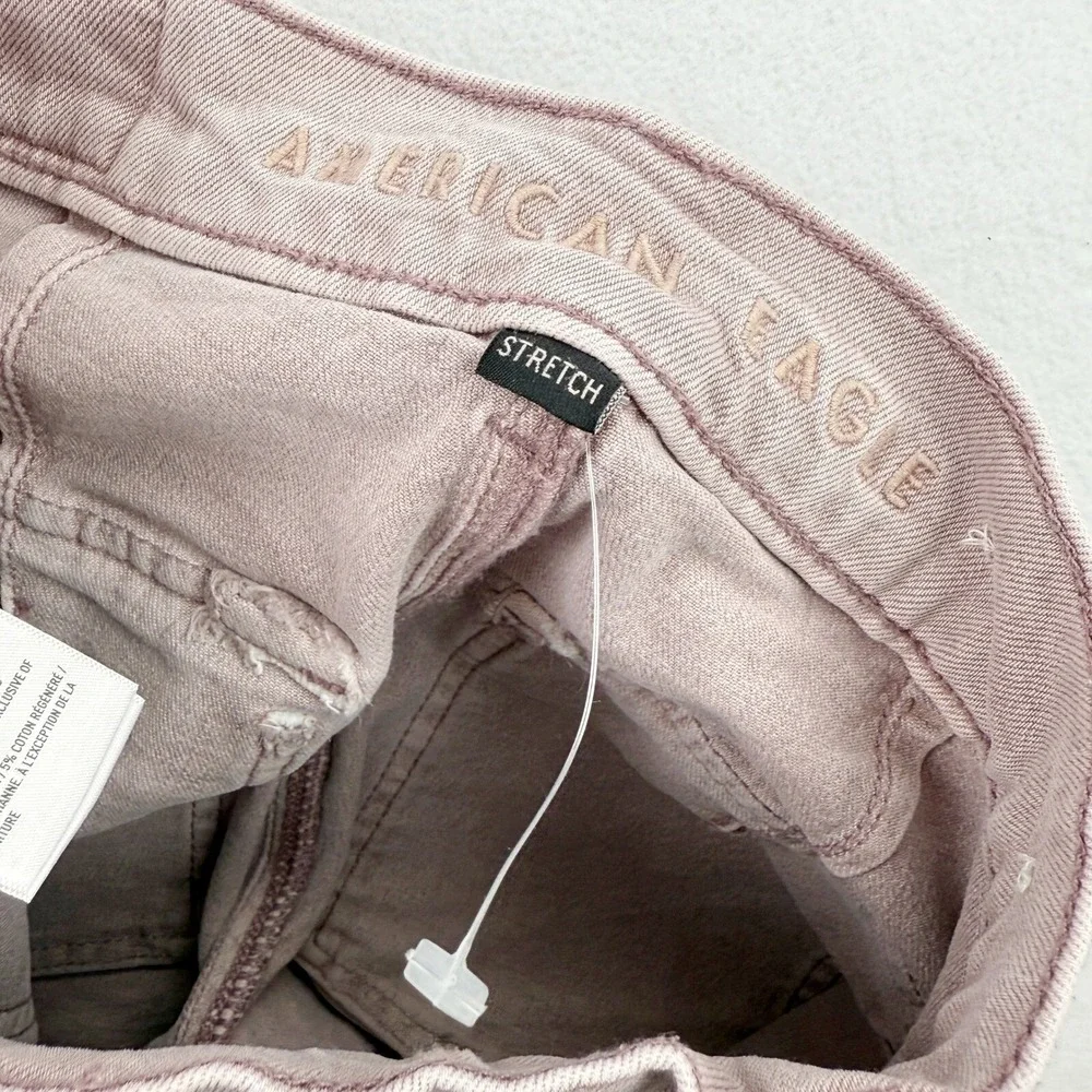 AMERICAN EAGLE Skater Jean Size 0 Wide Leg Utility Pocket Womens‎ Light Purple